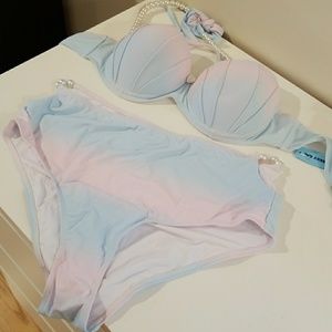 Mermaid high waisted 2 piece bathing suit