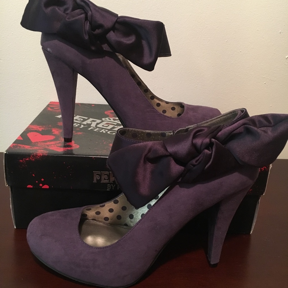 Fergalicious purple heels