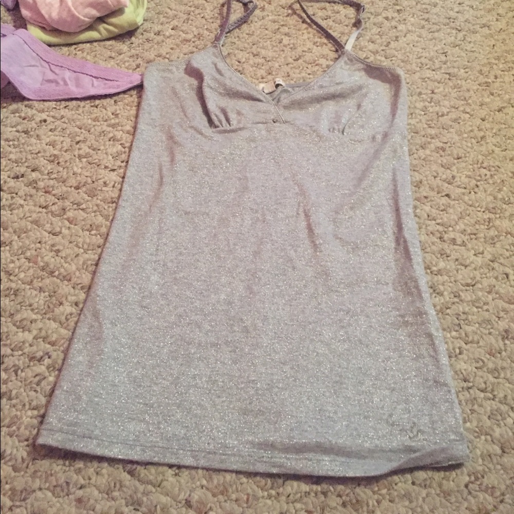 Gray sparkle tank