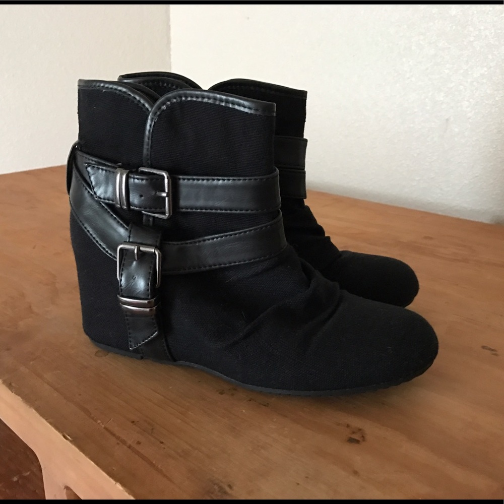 Booties with built in wedge.