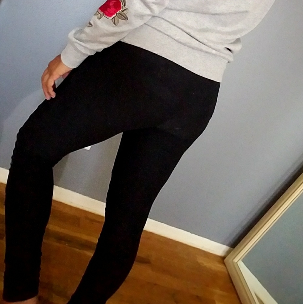 šBLACK MESH MOTTO LEGGINGS - Picture 3 of 3