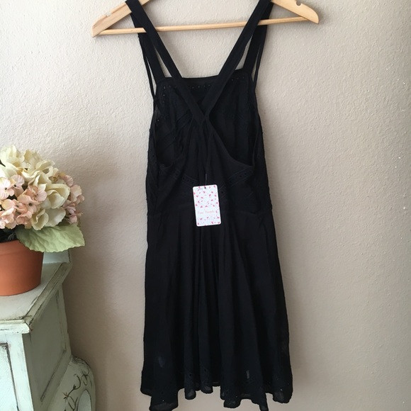 Free People 🌷 NWT Marrakesh Black Lace Tunic - Picture 7 of 8