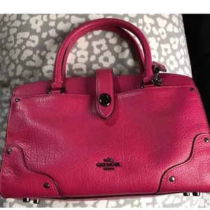 BNWOT Auth Coach Mercer Satchel 24 In Cerise Pink