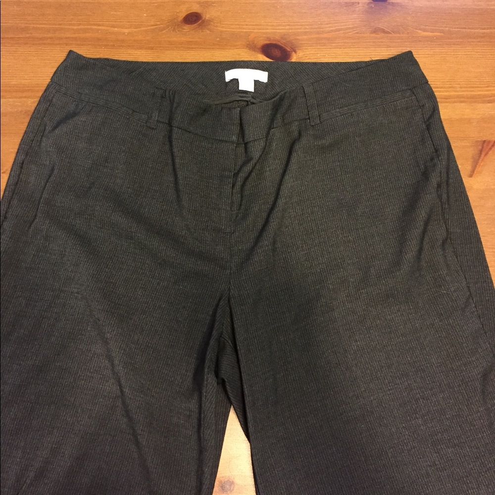 New York & Company Gray Pinstripe Dress Pant