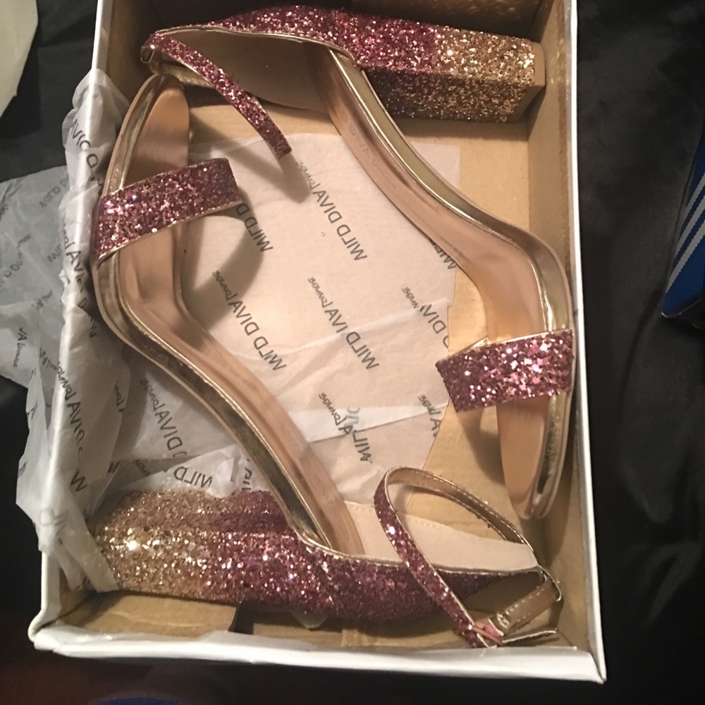 chunky Glitter princess heel