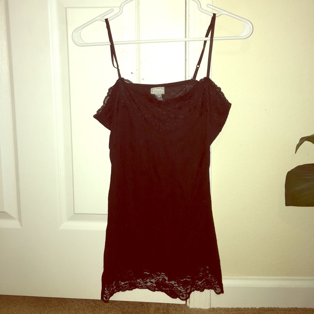 Vanity spaghetti strap