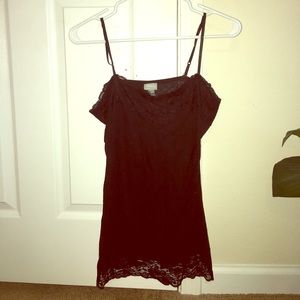 Vanity spaghetti strap