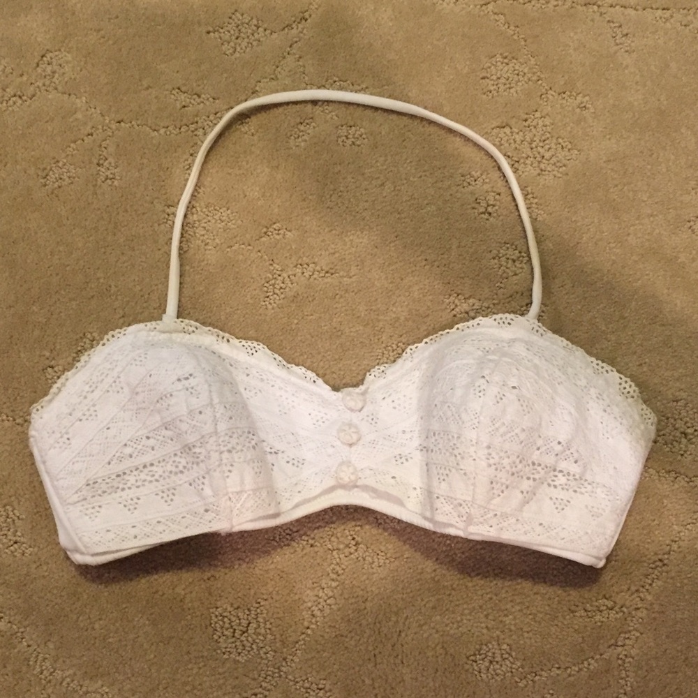 White lace bikini top
