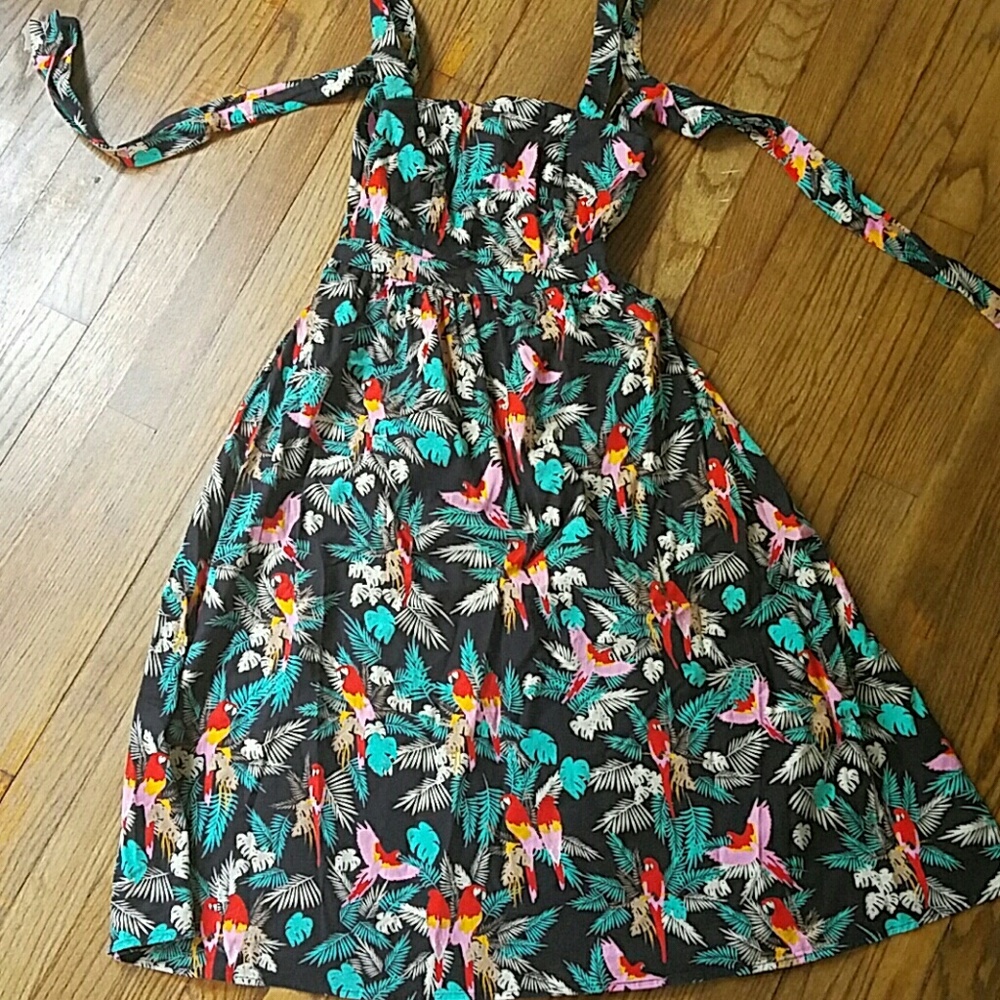 Dresses with parrots