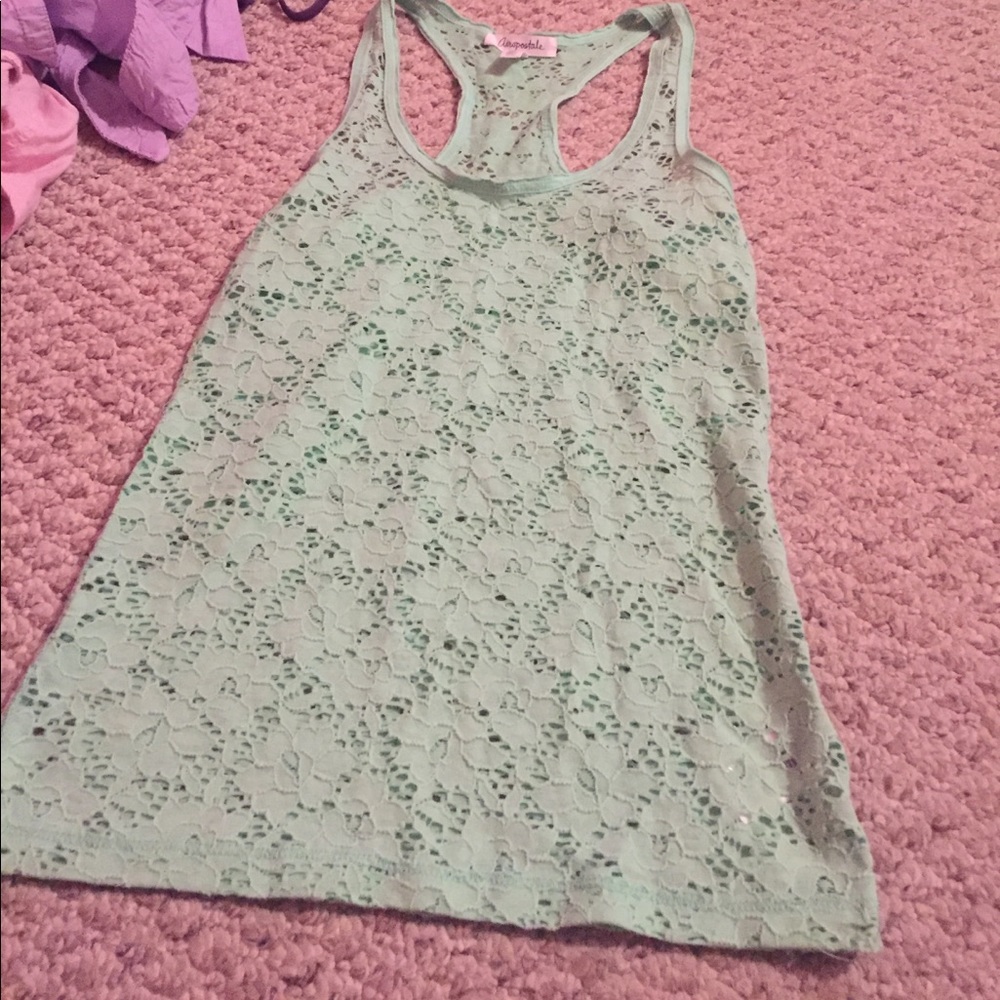 Aero mint green tank