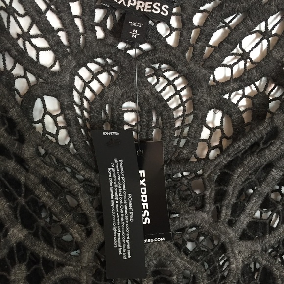 Lace Gray Crop Top - Picture 3 of 6