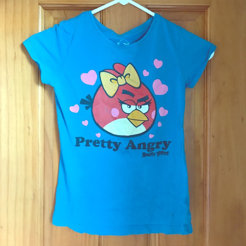 cute, blue Angry Birds tee