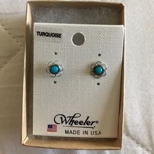 Turquoise flower earrings