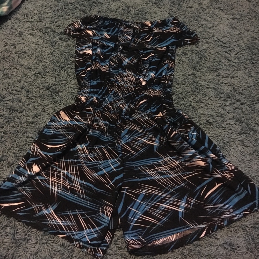 Strapless swim romper