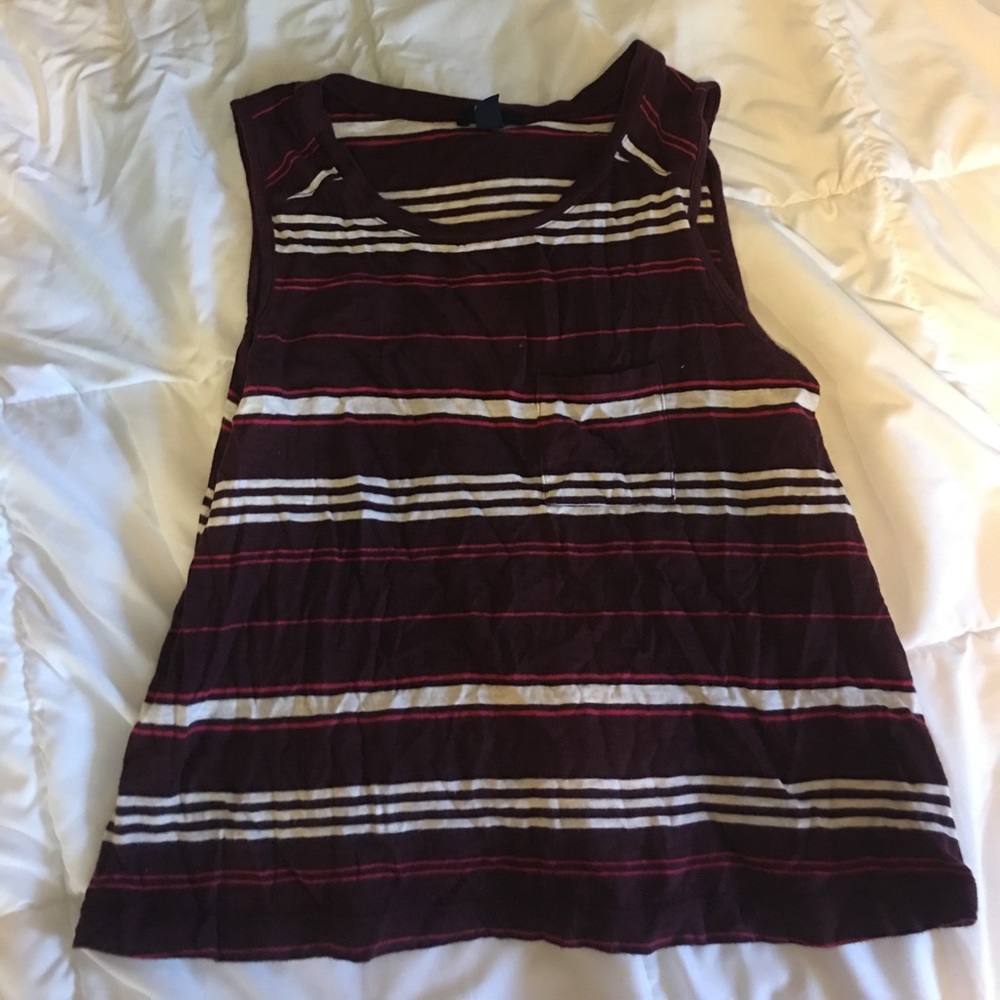 flowy striped pocket tank