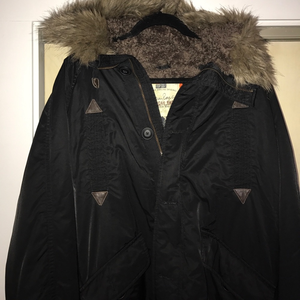 Men's American Rag Bomber Jacket with Fur