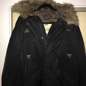 Men's American Rag Bomber Jacket with Fur