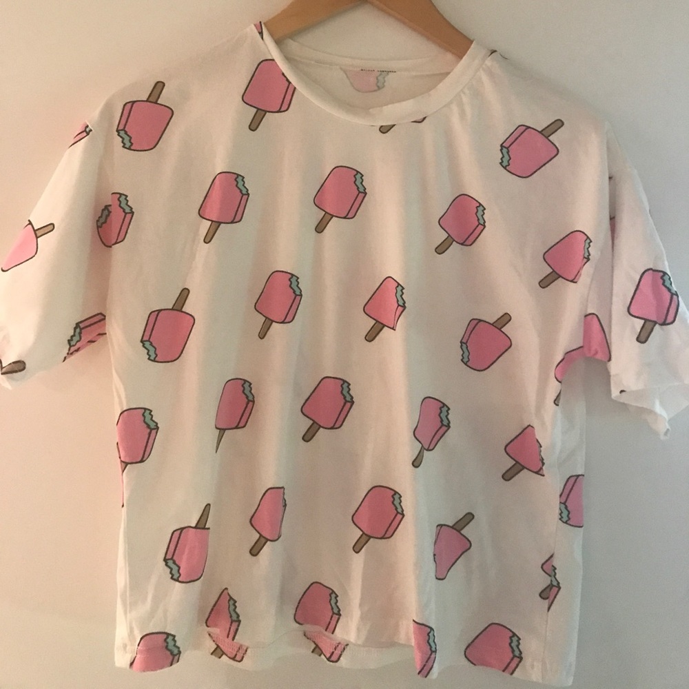 Oversized popsicle crop top