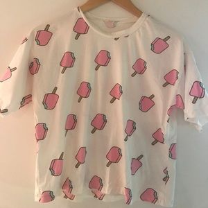 Oversized popsicle crop top