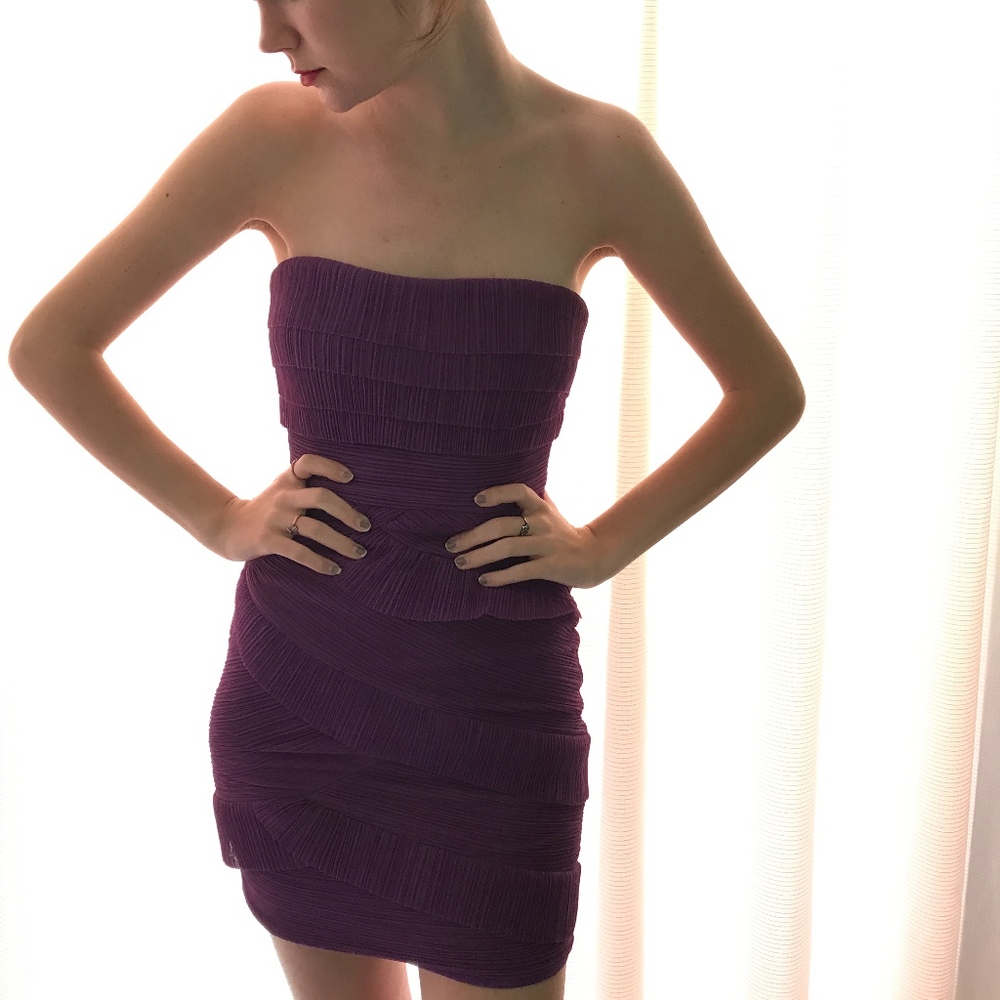 purple formal dress