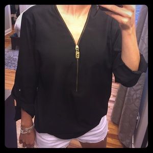 Michael Kors Black Quarter Length Shirt