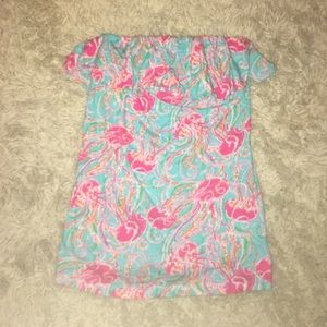 Strapless Lily Pulitzer top