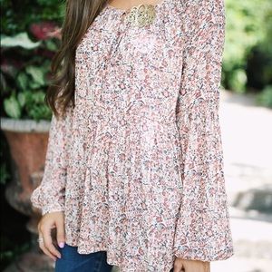 Ro & De Long Sleeve Peasant Blouse