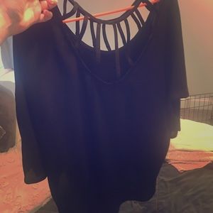 Black long sleeve blouse