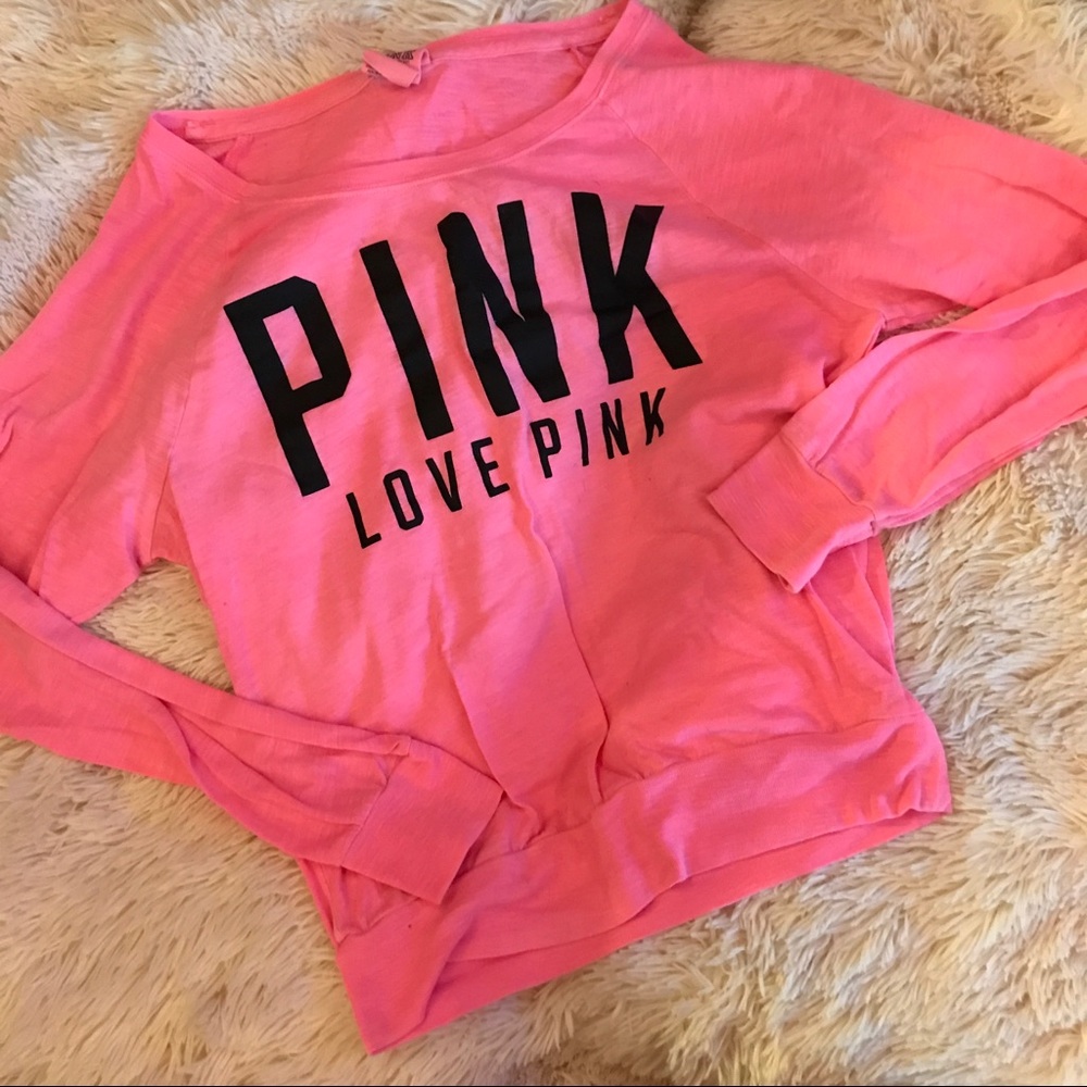 Pink by Victoria's Secret 3/4 sleeve lazy tee