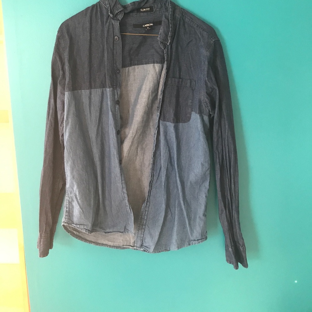 2 colored jean button down