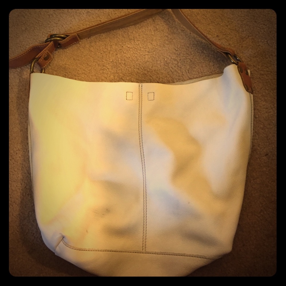 White leather lucky brand bag