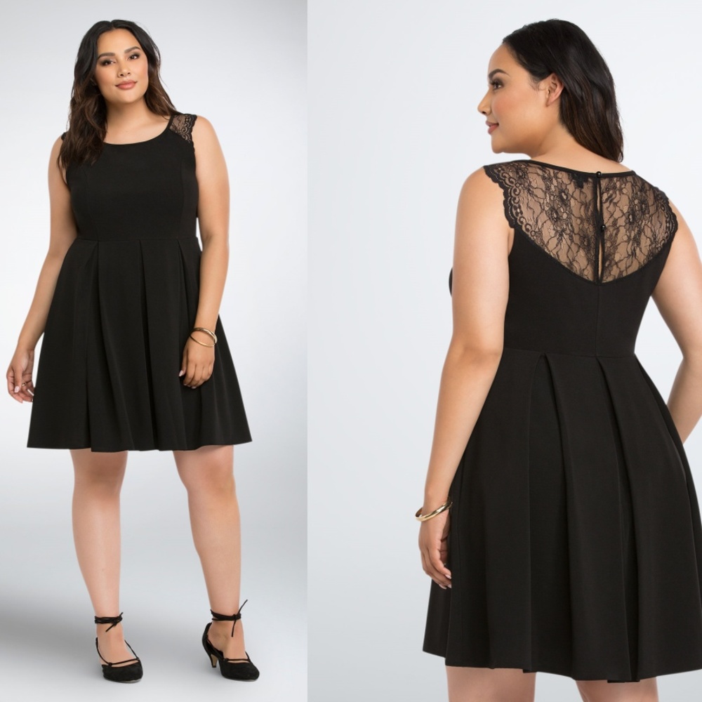 Torrid Pleated Lace Back Dress Professional