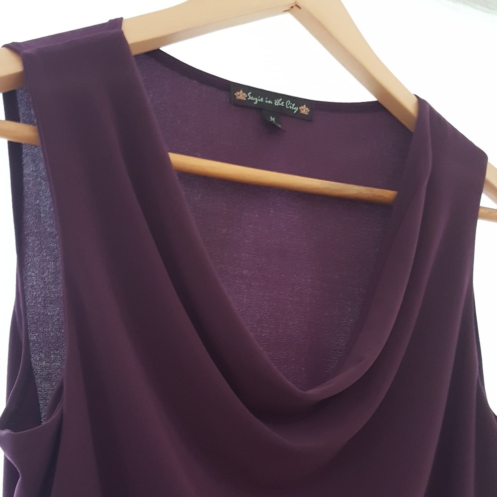 Draped Purple Blouse