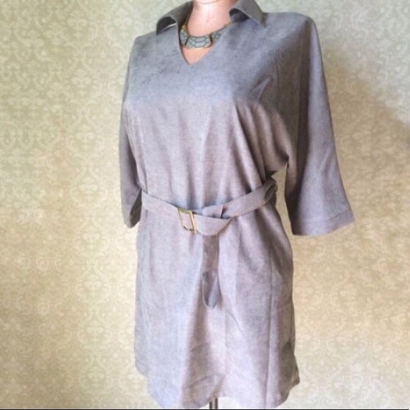 ➕Grey moleskin plus size tunic - Picture 2 of 4