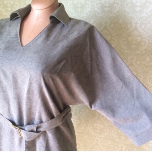 ➕Grey moleskin plus size tunic - Picture 3 of 4