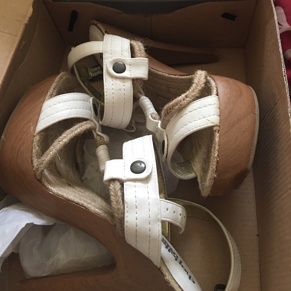 White high heel