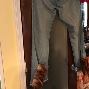 Feather jeans