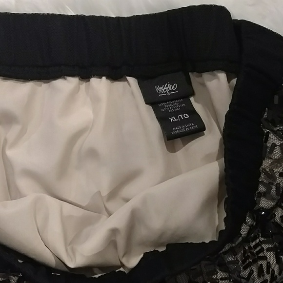 Bnwot women's xl black and cream SKIRT - Picture 4 of 4