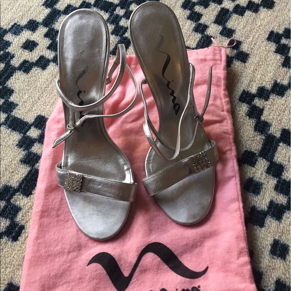 Nina Silver Heels 7.5