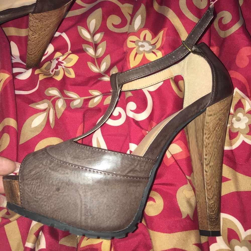 Brown high heel
