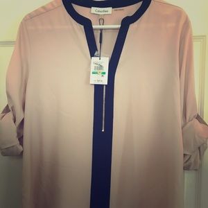 Calvin Klein pink blouse