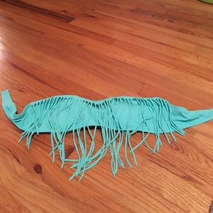 L.A. Hearts fringe bandeau top