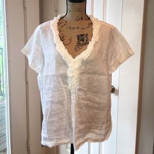 EUC Talbots 100% Linen Top