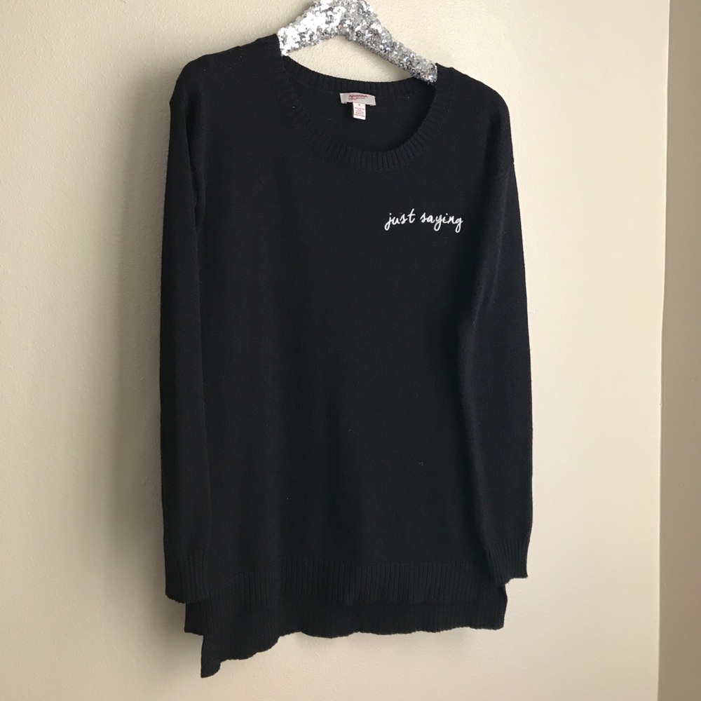 Oversized black sweater