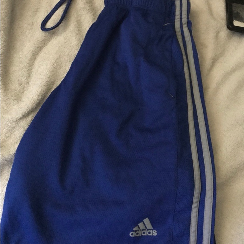 Blue Men's Adidas Mesh Basketball Shorts