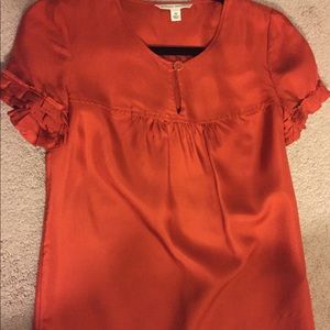 Banana Republic burnt orange silk top
