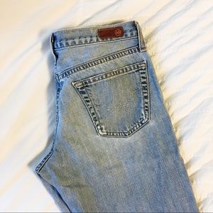 AG the Angel distressed flare jeans