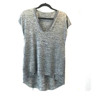 Zara silver slinky short sleeve top