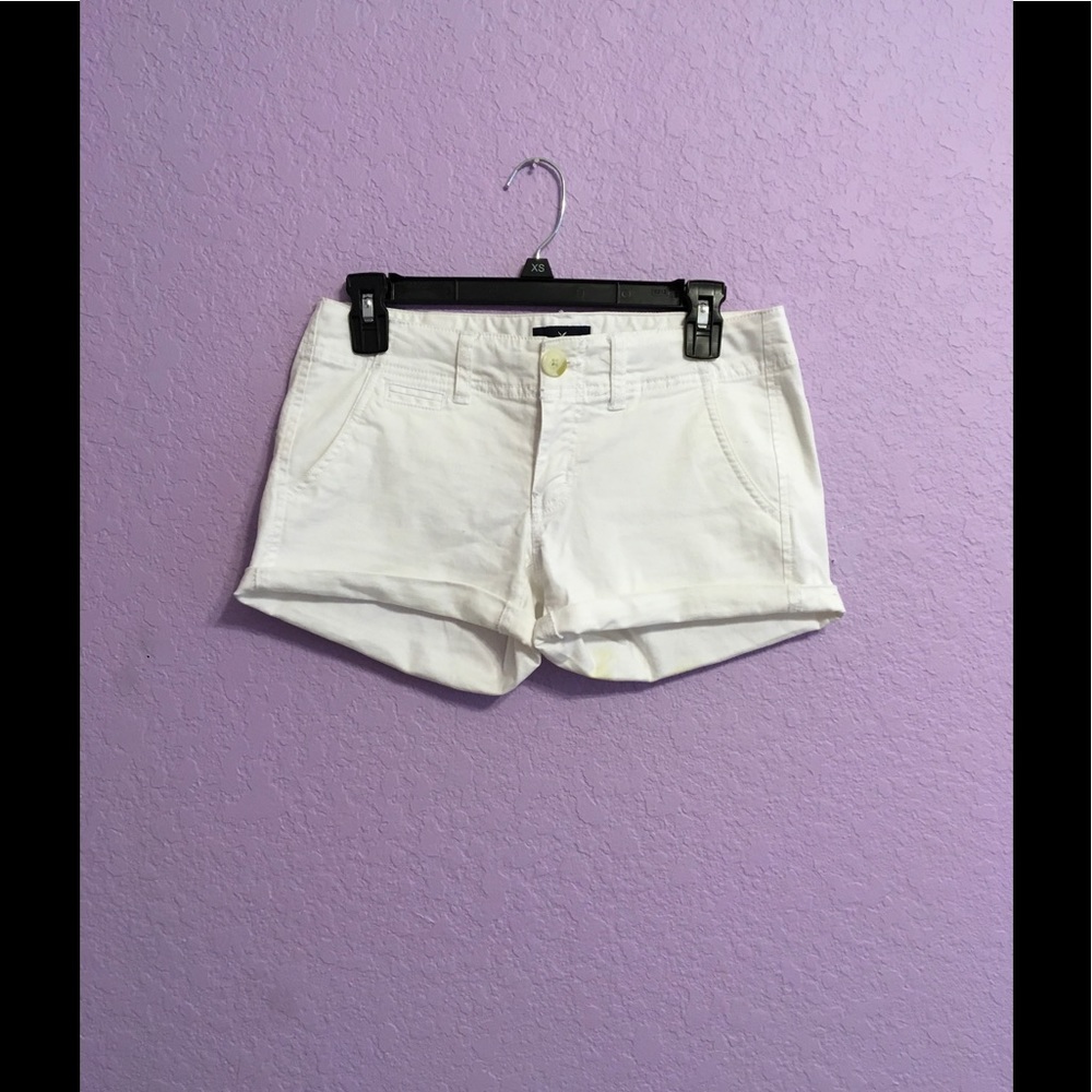 White high waisted shorts