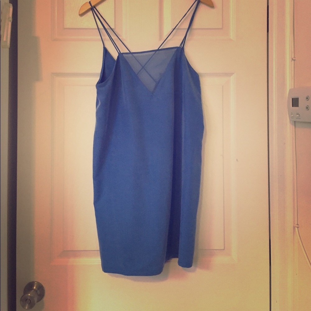 🦋 NEW ITEM 🦋 Zara Colbat Blue Slinky Dress